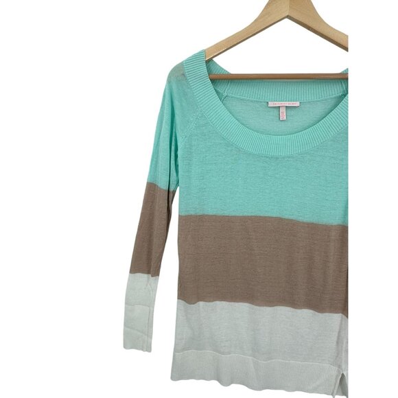 Victoria's Secret Pullover Sweater Womens Size S Colorblock Lightweight Romantic - Picture 6 of 11